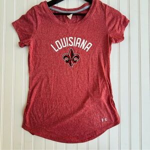 Under Armour Women's Heathered Red Louisiana Tee